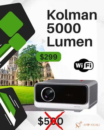 Kolman LED Projector 5000 Lumens Smart