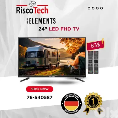 KB Elements 24″ Inch Led - Tv - FHD | تلفزيون 24 إنش كفالة سنتين