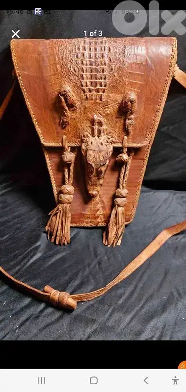 real croco hand bag geniune original  leather x size