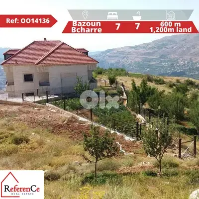 Villa with land in Bazoun Bcharre  فيلا مع أرض في بزعون بشري