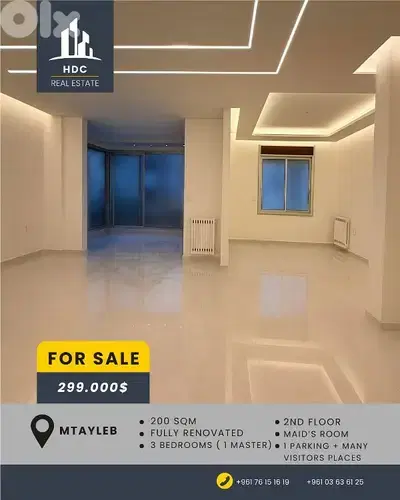 Mtayleb Renovated 200 sqm High end