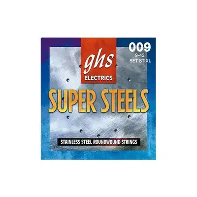 GHS ST-XL Electric Guitar String Super Steel, Extra Light (09-42)