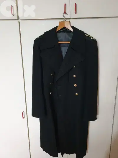 authentic Soviet Navy black wool coat
