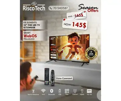 KB Elements Led WebOS - 32″ Inch TV-FHD Smart | تلفزيون 32 إنش