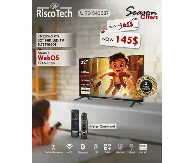 KB Elements Led WebOS - 32″ Inch TV - FHD Smart | تلفزيون - 32 إنش