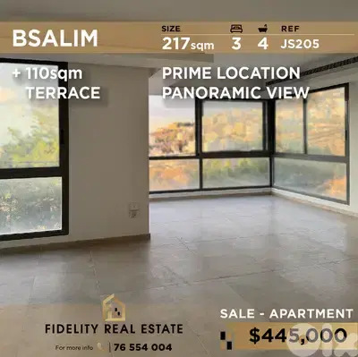 Apartment for sale in Bsalim JS205 شقة للبيع في بصاليم