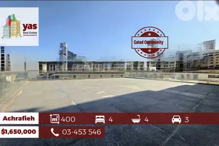 Achrafieh 400m2 | 160m2 Terrace | Spacious Flat|Prime Location|TYT/SKH