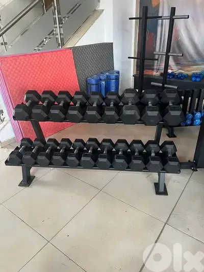 Hexagon/ dumbbells