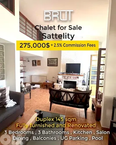 Amazing Duplex Chalet for Sale in Sattelity Resort Feitrun - 145 sqm