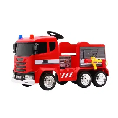 Fire Truck For Kids With Battery Powered Wheel 12V, 7AH - شاحنة إطفاء