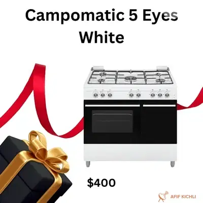 Campomatic Superchef Gas Cooker 5-Eyes كفالة شركة