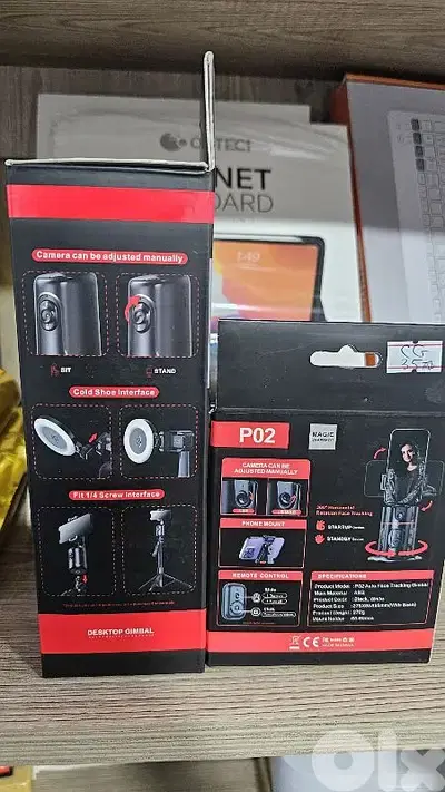 Gimbal ,  Selfiestick Tripod , Camera Equalizer , Auto face tracking