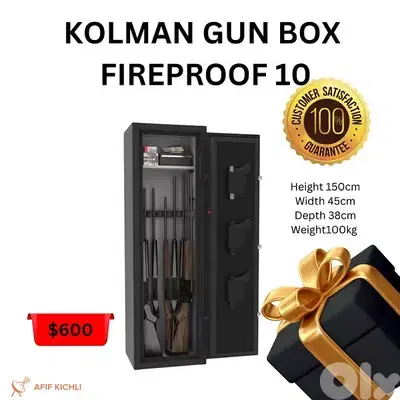 Kolman Fireproof Gun Safe Box New