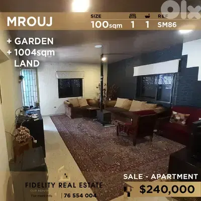 Apartment for sale in Mrouj SM86 شقة للبيع في مروج
