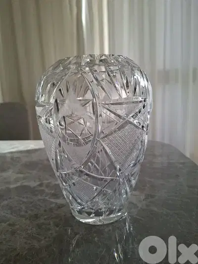 Crystal cut Vase 22 cm