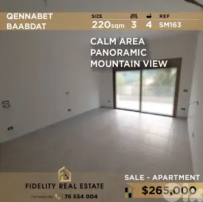 Apartment for sale in Qennabet Baabdat SM163 شقة للبيع في قنابة بعبدات