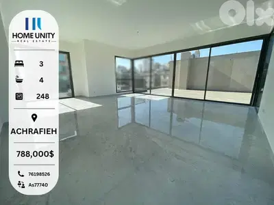 Luxury 248sqm Duplex Nestled in a Peaceful, Modern Area of Achrafieh