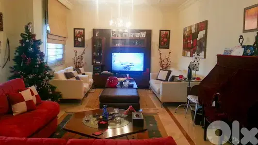 200 SQM Furnished Apartment in Qornet El Hamra + Sea & Mountain View