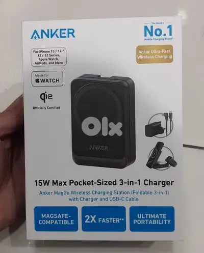 Anker MagGo 15w Wireless Charging Station (Foldable 3-in-1)