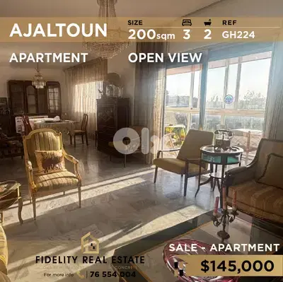 Apartment for sale in Ajaltoun GH224  شقة للبيع في عجلتون