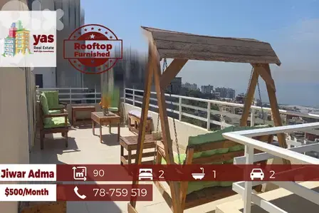 Jiwar Adma 90m2 | Rooftop | Mint Condition | Rent | Open View | YV |