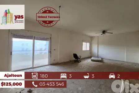 Ajaltoun 180m2 | 100m2 Terrace | Well Maintained | Open View | To | Ajaltoun 180m2 | 100m2 Terrace | Well Maintained | Open View | To |