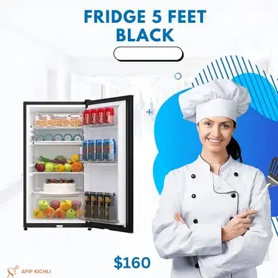 Refrigerator 5 Feet White/Silver/Black كفالة شركة