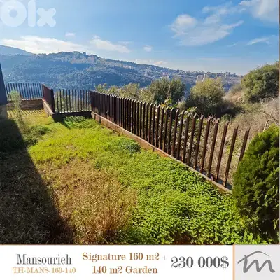 Mansourieh | Signature 160m² + 140m² Garden-Terrace | 2 Parking | View