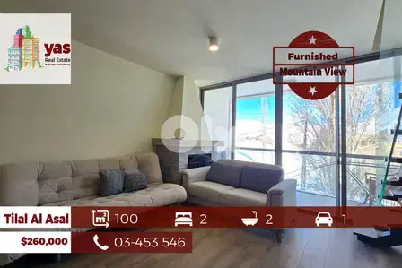 Tilal Al Asal 100m2 | Furnished Chalet | Mountain View | Catch | DA