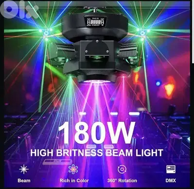HOLDLAMP LED 6 Arms Moving Head Light 180W 4in 1 RGBW Beam/4$ delivery