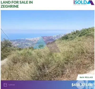 Residential & Commercial Land +seav view 4sale in Zeghrine - زغرين
