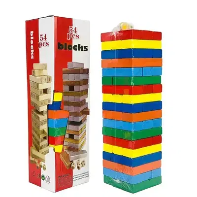 Tower Game – Multicolor Wooden Blocks Stacking