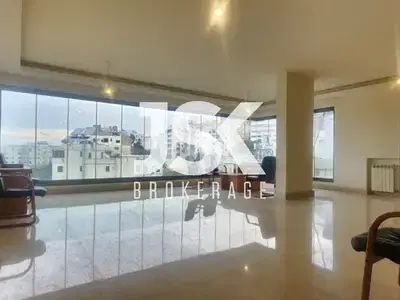 L19993 - 3-Bedroom Apartment with Unblockable View For Sale in Hazmieh