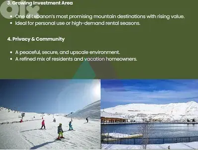 Chalets with Payment Facilities+pool/gym access+view 4sale in Zaarour
