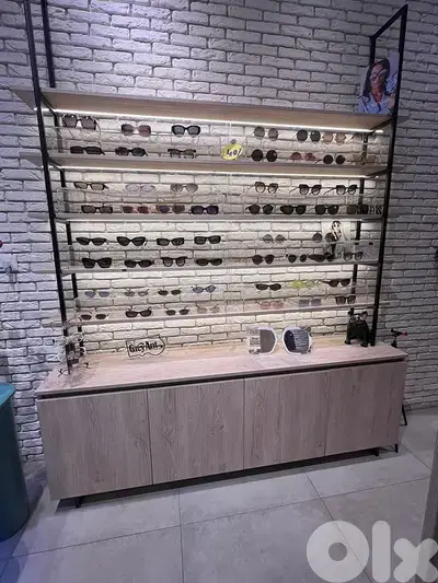 Display cabinet melanine wood with lights