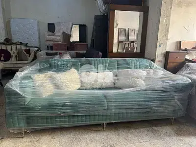 طقم كنبايات مودرن اسفنج إكسترا قماش تركي شبه جديد