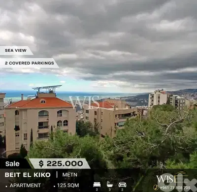 125 SQM Apartment for SALE in Beit El Kiko!