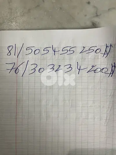 اعلان بيع ارقام تشريج الفا