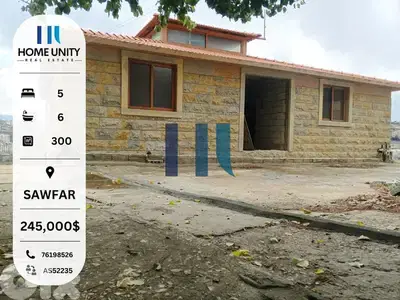 300 sqm house for sale in sawfar on 500 sqm land