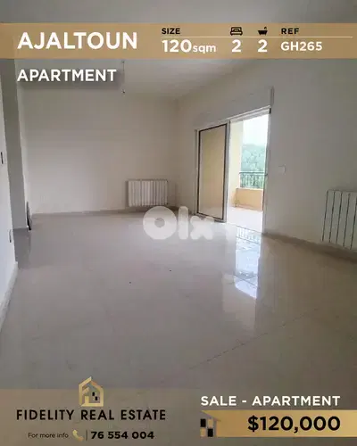 Apartment for sale in Ajaltoun GH265 شقة  للبيع في عجلتون