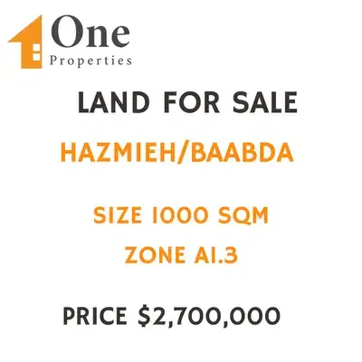 LAND FOR SALE IN HAZMIEH/BAABDA