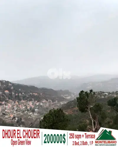 Fully Furnished 250 sqm Apartment For Sale in Dhour El Choueir+Terrace