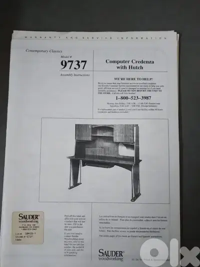 6 pieces Office desk complete