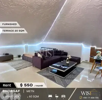 Cozy 60 SQM Furnished Roof Apartment for RENT in Bhorsaf!