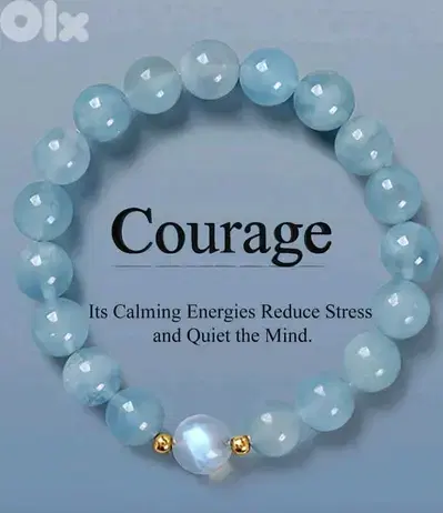 Natural Aquamarine Gem Stone Bracelet Elegant gift