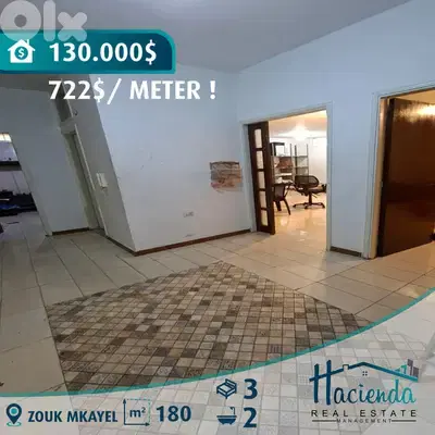 722$/Sqm !!! Apartment For Sale In Zouk Mkayel