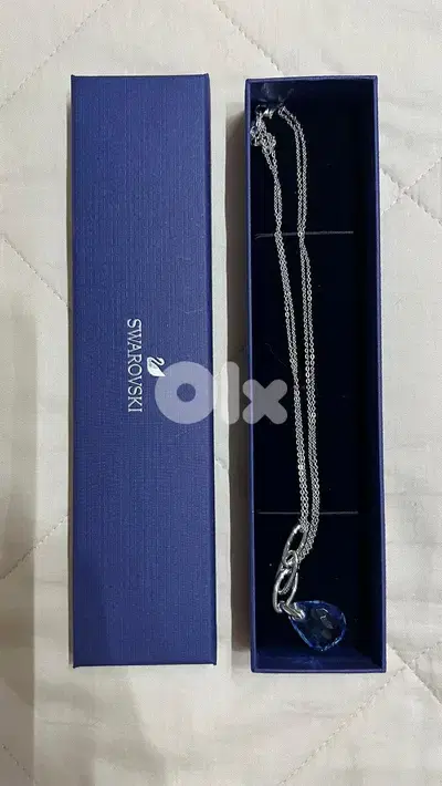 necklace SWAROVSKI blue and silver chain