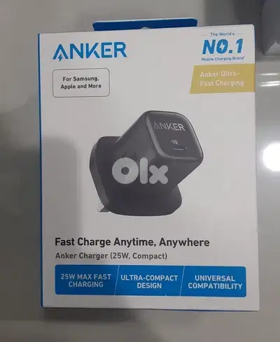 Anker charger 25w compact 3pin black
