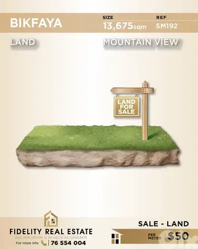 Land for sale in Bikfaya SM192 أرض  للبيع في بيكفيا
