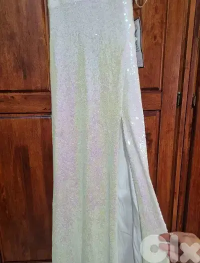 white evening dress